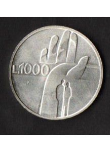 1990 Lire 1000 Argento Il passato al servizio del futuro San Marino